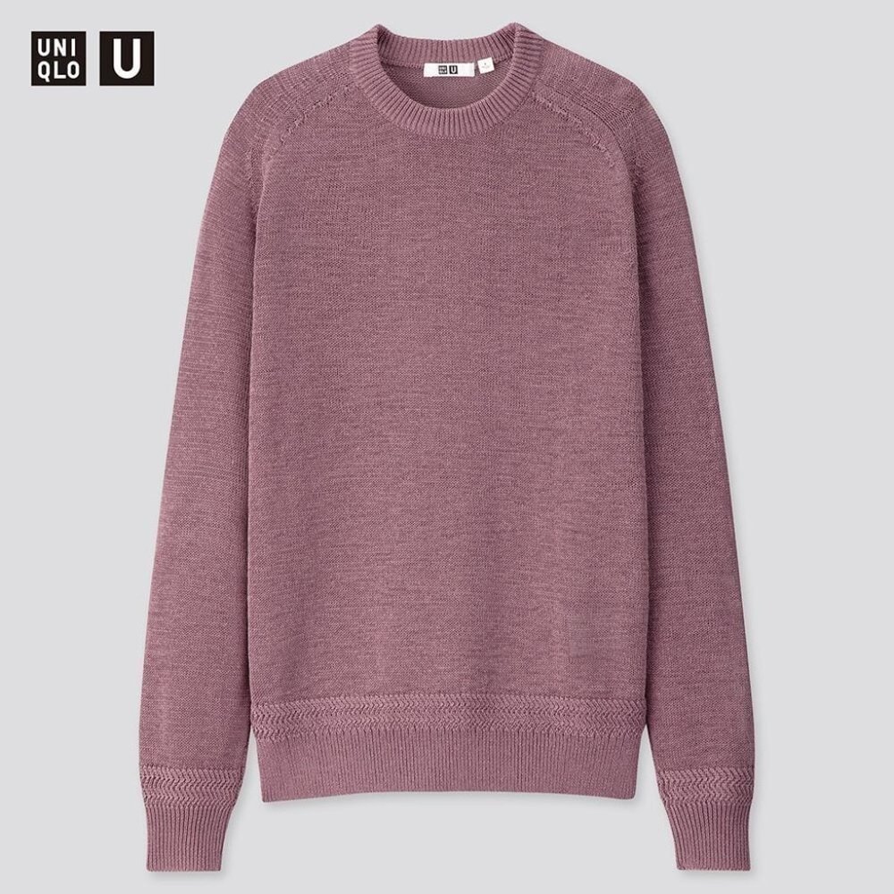 Uniqlo U Purple Crew Neck LongSleeve Sweater Small